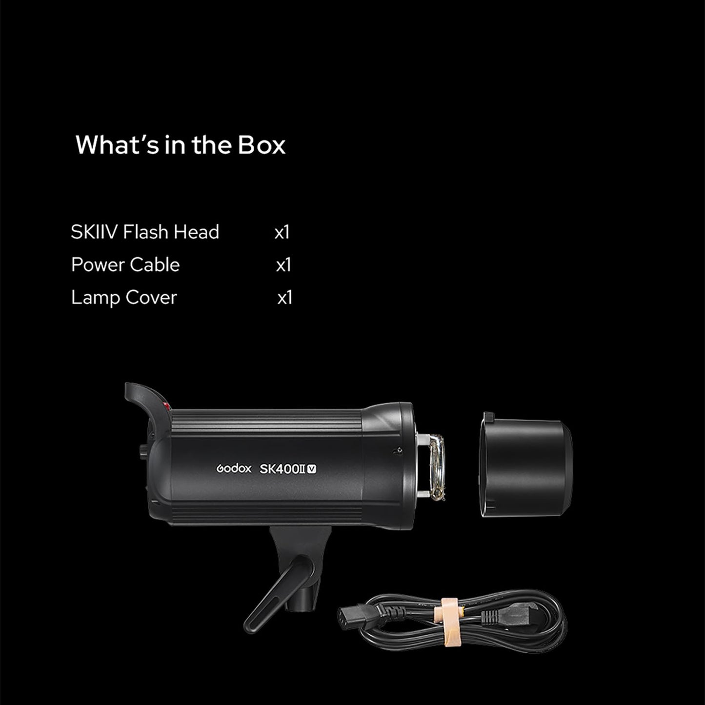 GODOX SK400II-V (New Upgrade) 400Ws Bowens Mount Photo Studio 2.4GHz GN65 Built-in LED Modeling Lamp 5600±200K Strobe Light Photography Lamp for Product/Wedding/Portrait