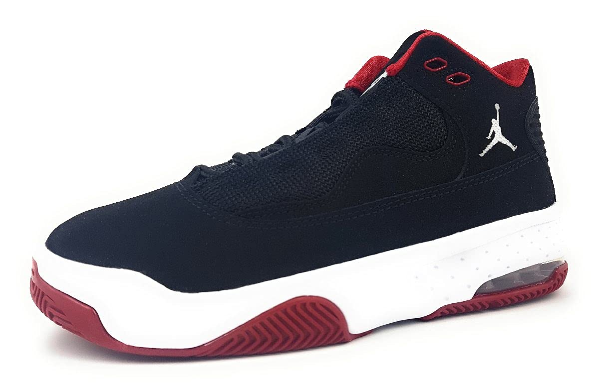 Jordan Max Aura 2 Big Kid Shoes, Black/White-Gym Red CN8094