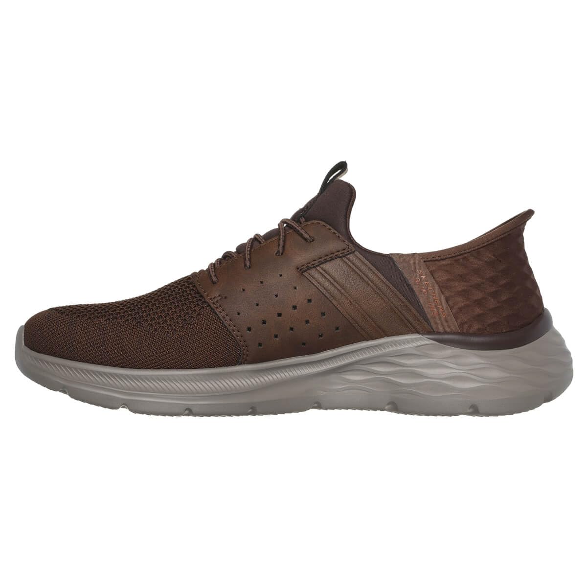 Skechers Men's Garner - Newick Hands Free Slip-in Men's Casual, Brown, US