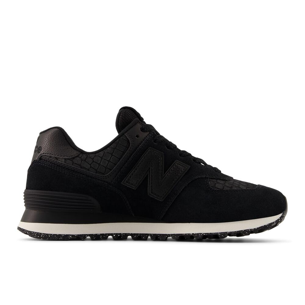 New Balance Women's 574 V2 Sneaker, Black/Metallic Black