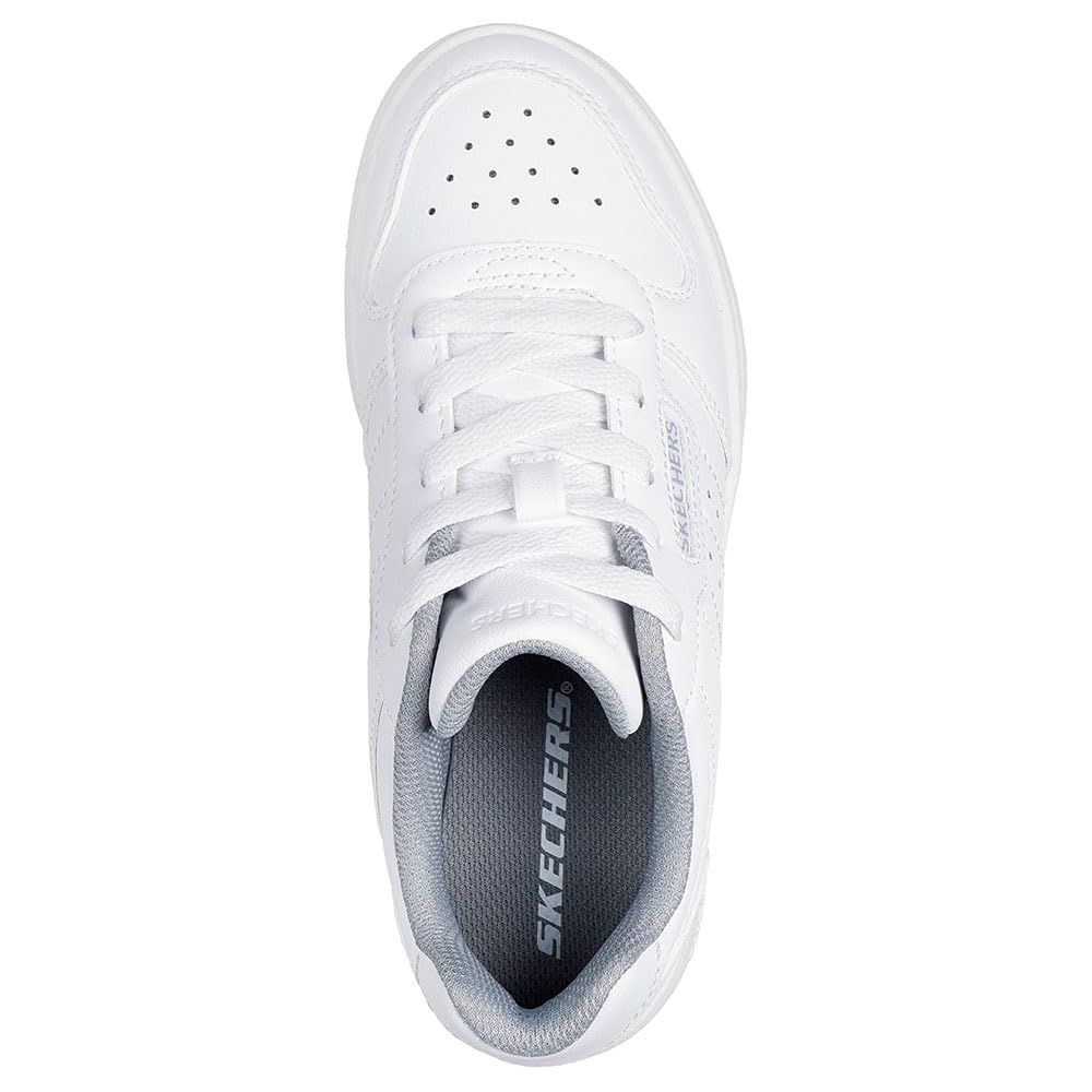 Skechers Kids Boys Quick Street Sneaker, White, Big Kid