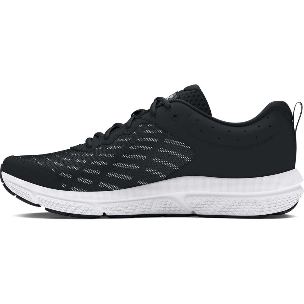 Under Armour Men's Charged Assert 10 Shoes, (001) Black/Black/White