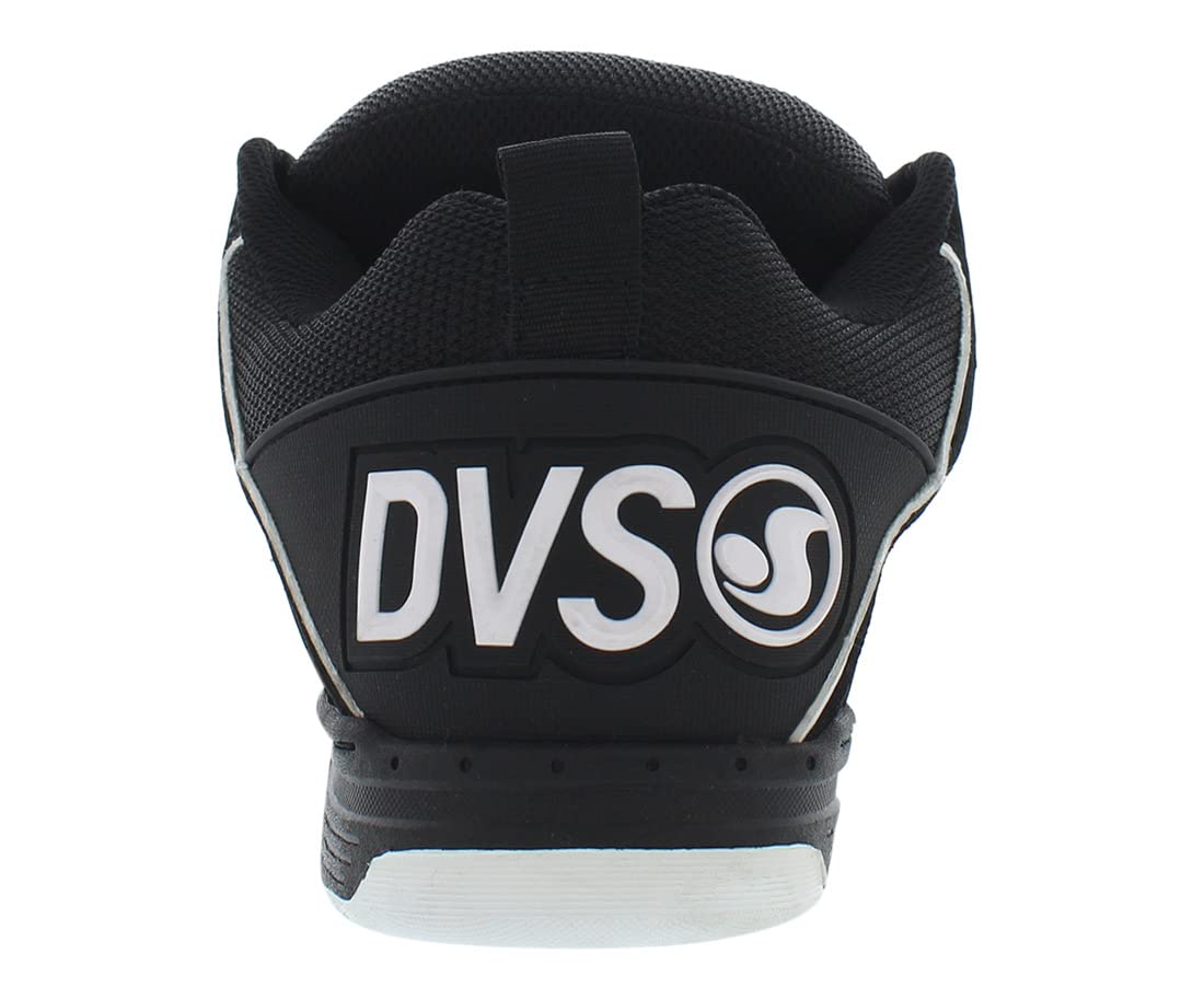 DVS Men's Comanche Shoe, Black/White Nubuck