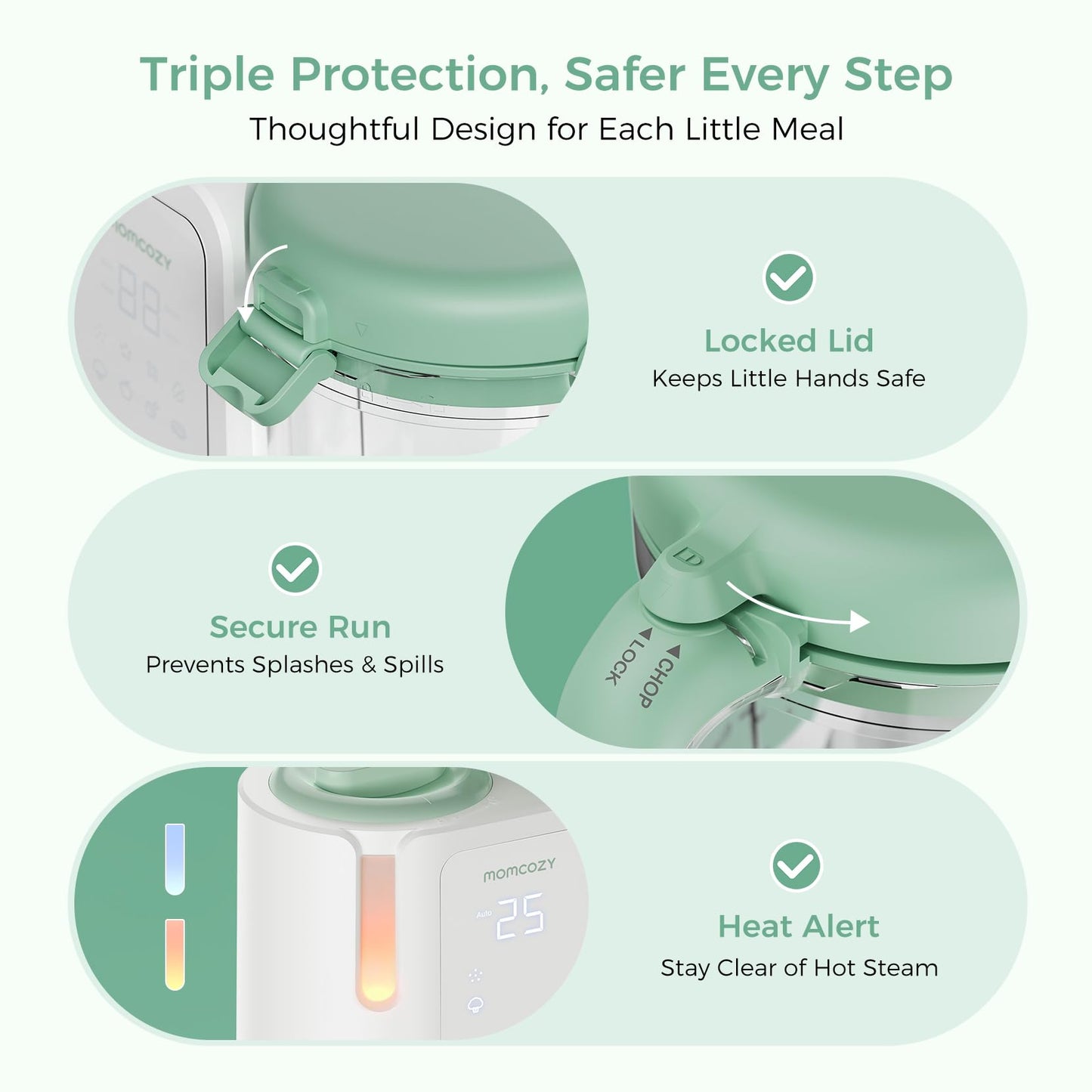 Momcozy AutoMeal Procesador de Alimentos para Bebé (15oz)