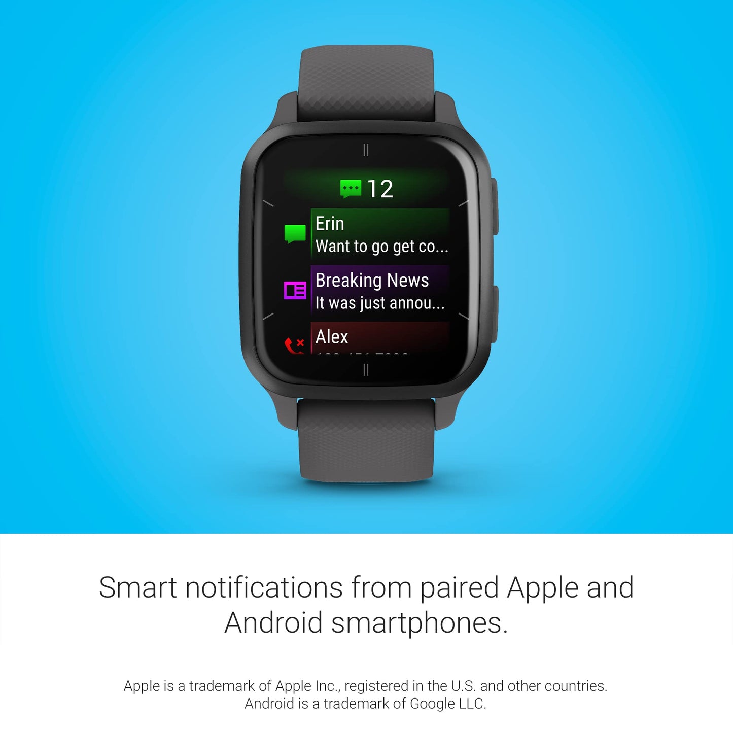 Garmin Venu® Sq 2 GPS Smartwatch - AMOLED Display, All-Day Health Monitoring, Long Battery Life, Activity & Heart Rate Tracker, Slate and Shadow Gray