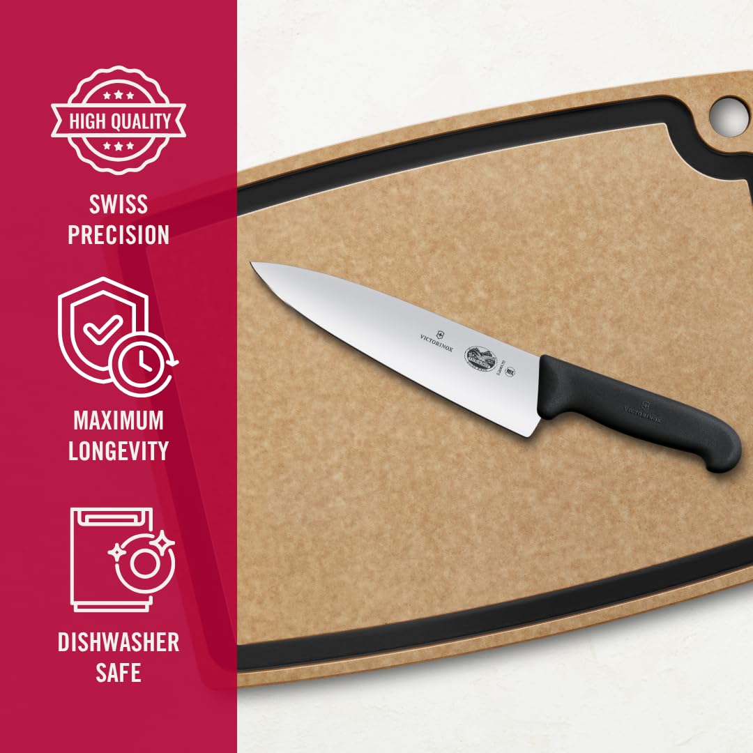 Victorinox Cuchillo de Chef Fibrox Pro (Negro / 8 Pulgadas)