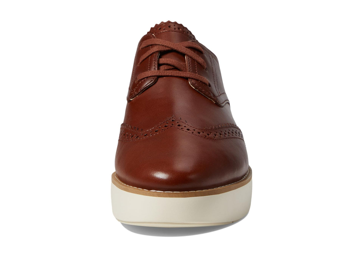Cole Haan Womens Grand City Platform Oxford, Dark Cuoio/Ivory