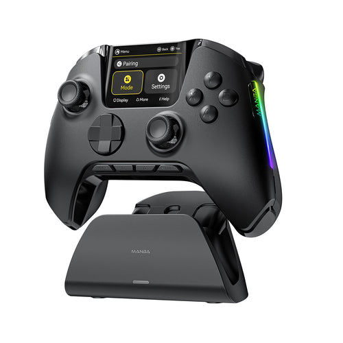 ManbaOne Controlador de Juegos Inalámbrico de Pantalla Interactiva (Negro)