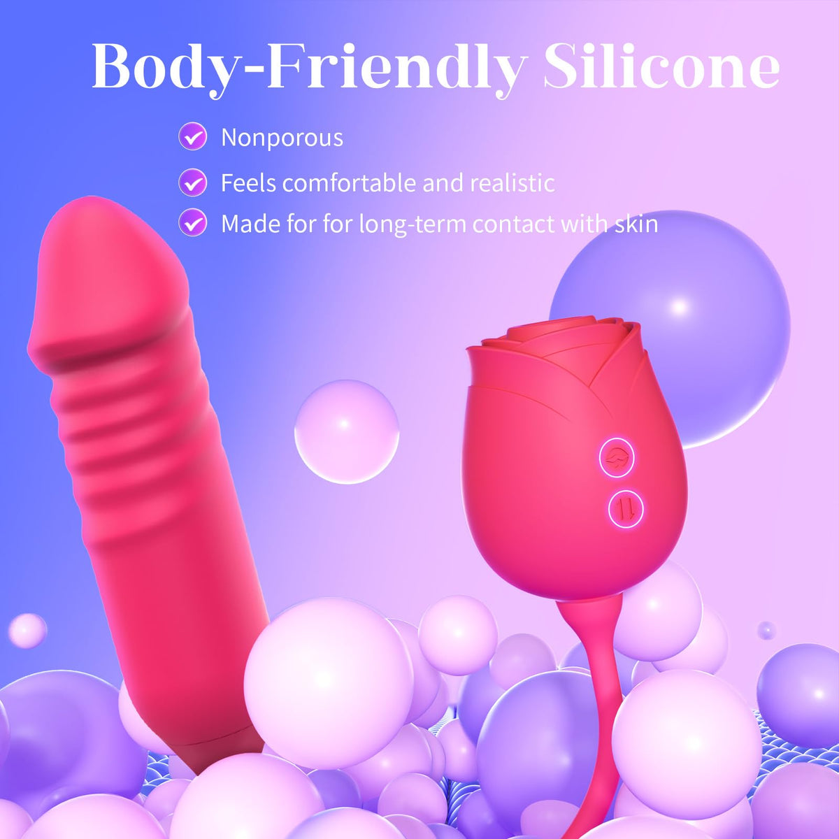 MOOLIGIRL Juguete Sexual Vibrador Tipo Rosa (10 Modos)