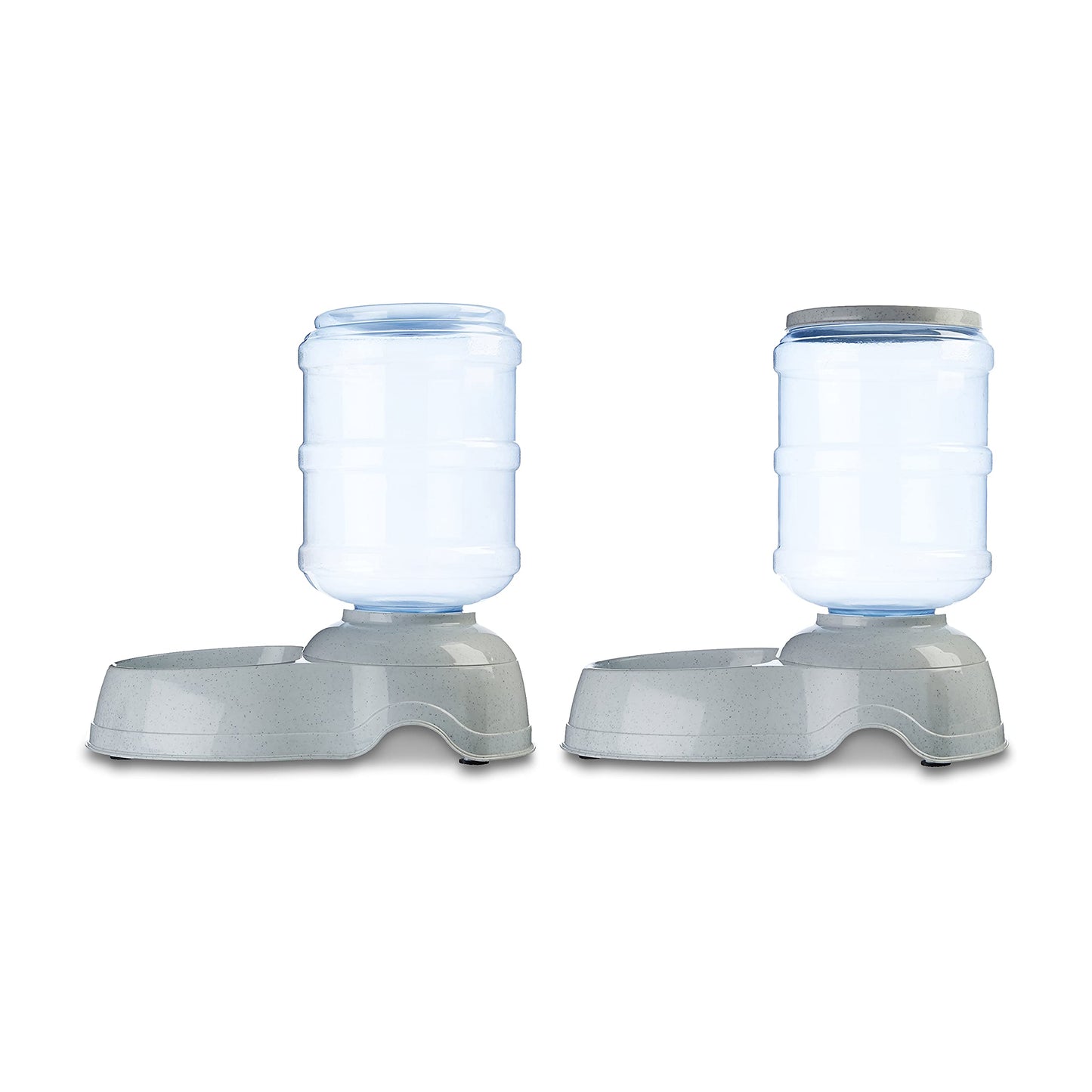 Amazon Basics Dispensador de Comida y Agua de Gran Capacidad (Gris)
