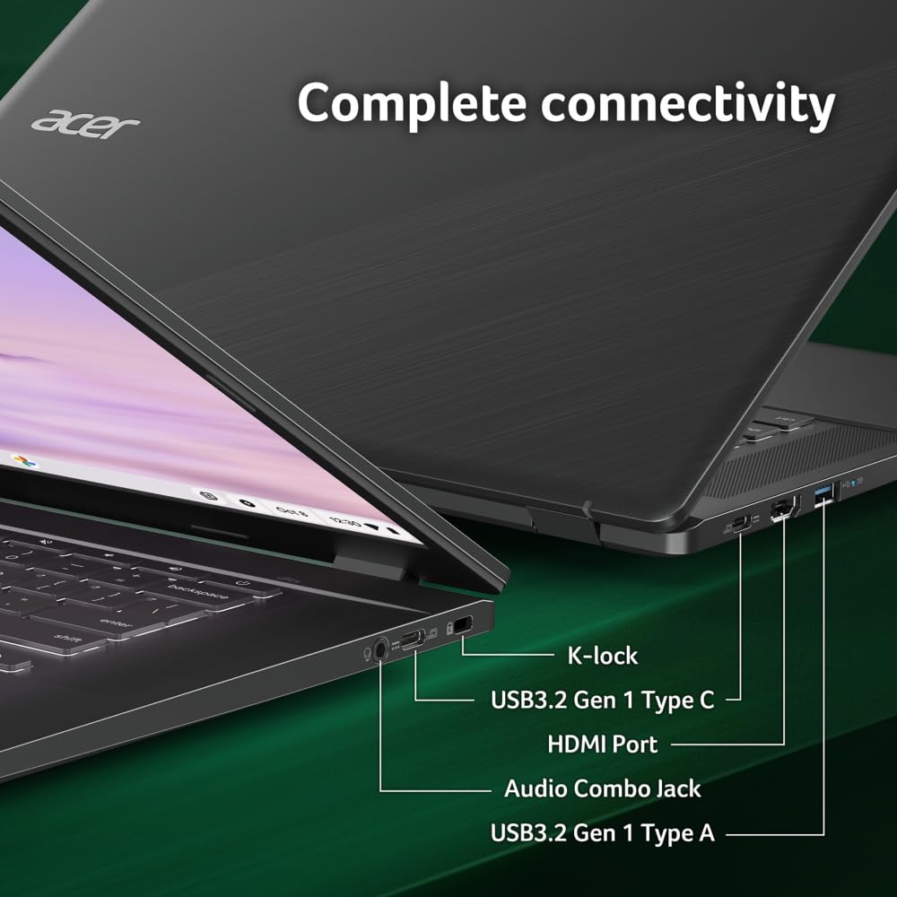 Acer Chromebook Plus 515 Laptop con Google AI (256GB SSD)