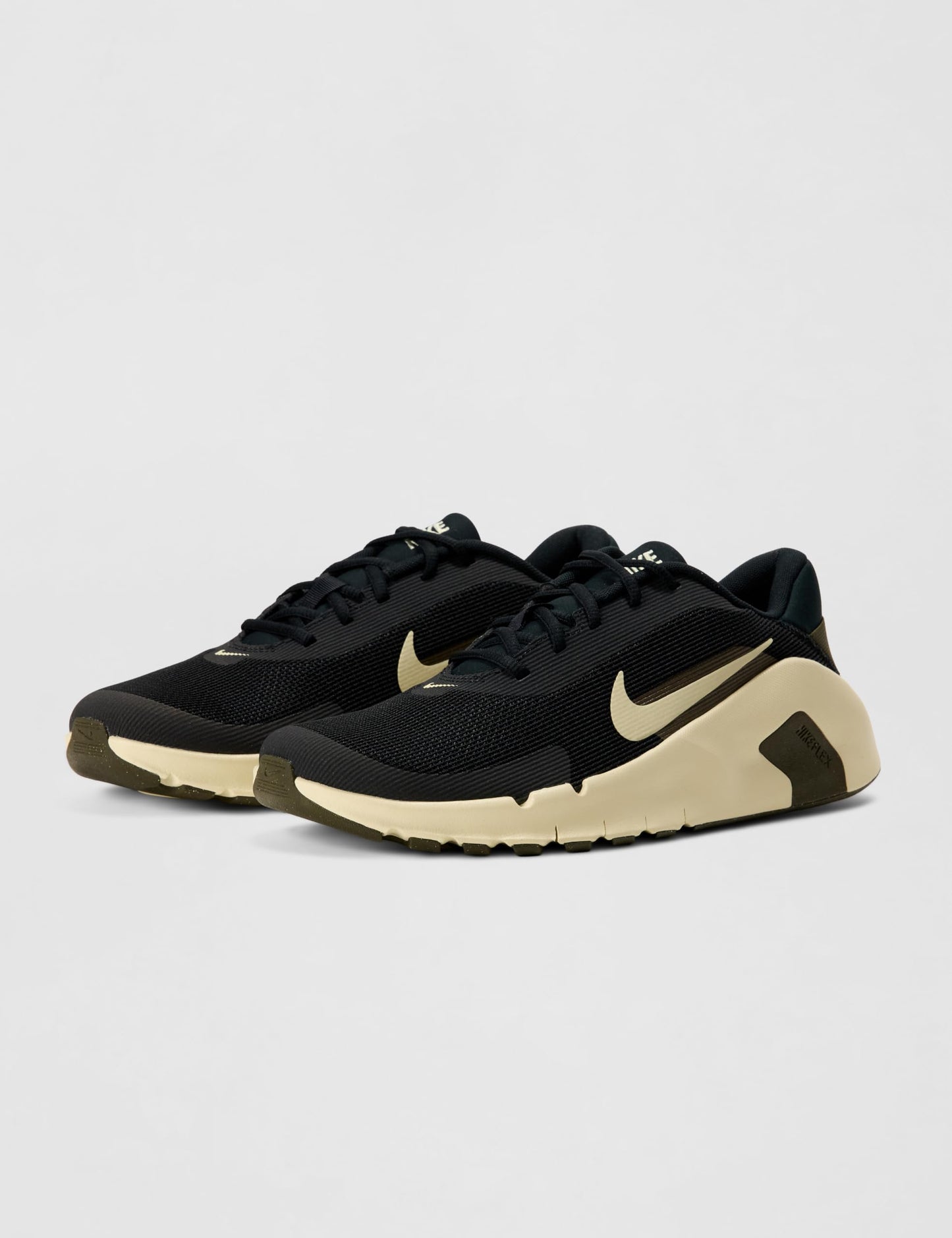 Nike Men's Flex Train Workout Shoes, Black/Light Khaki-Light Khaki-Dark Hazel