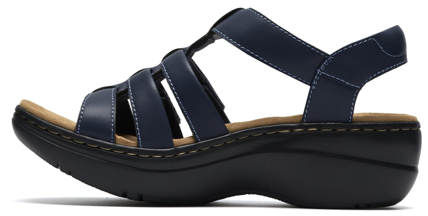 Clarks Womens Merliah 2 Ruby Navy Leather
