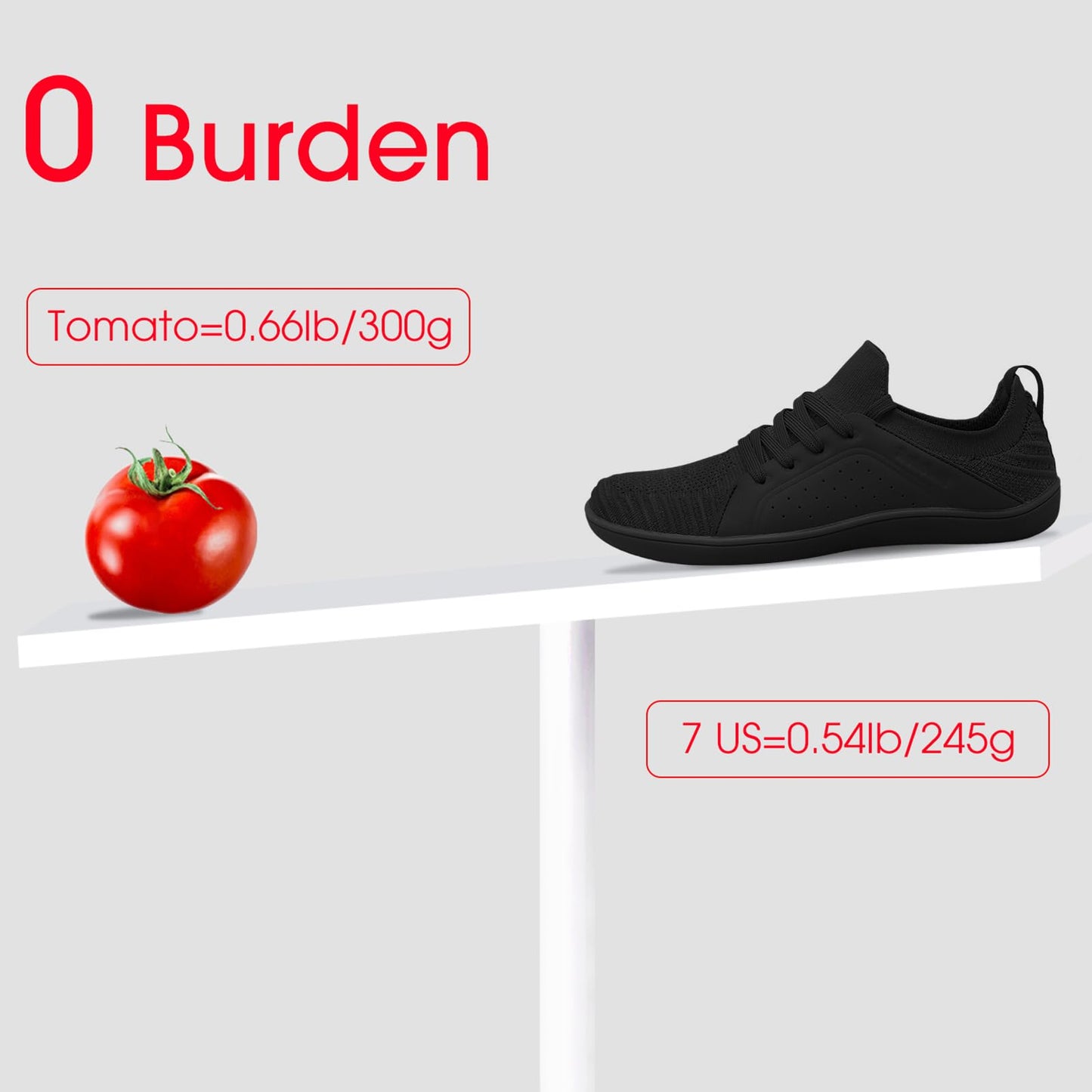 relxfeet Zapatillas Minimalistas de Entrenamiento Descalzo para Hombre (Talla 8.5 / Negro)