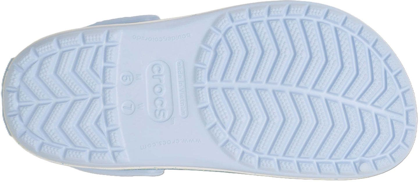 Crocs Zueco Unisex Crocband para Adulto (Talla 7 Mujer y 5 Hombre / Speckled Blue Frost)
