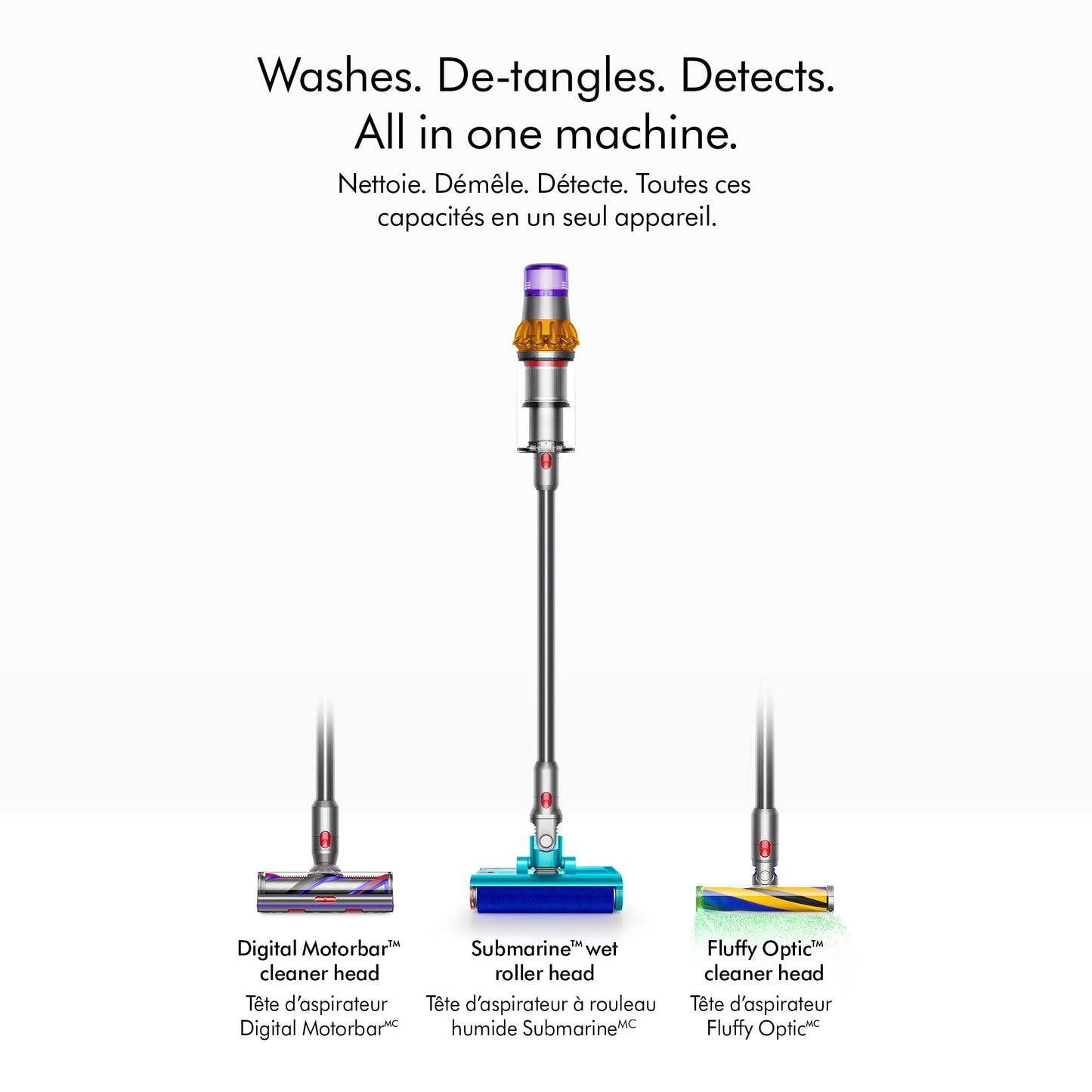 Dyson Aspiradora de Seco y Húmedo V15s Detect Submarine (Amarillo/Níquel)