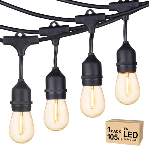 Svater Tira de Luces LED para Exterior (105FT / Blanco Cálido)