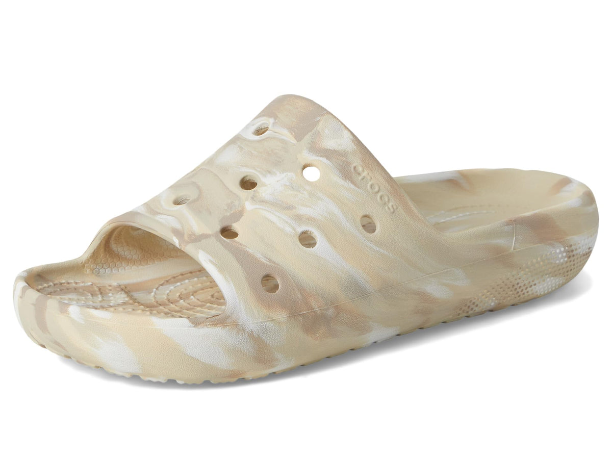 Crocs, Unisex, Classic 2.0 Slides, Bone/Multi