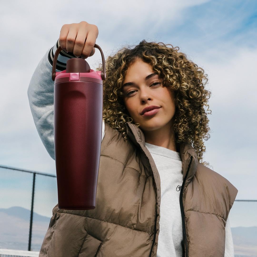 Owala Botella de Agua FreeSip Sway de 30 oz (Cereza Negra)