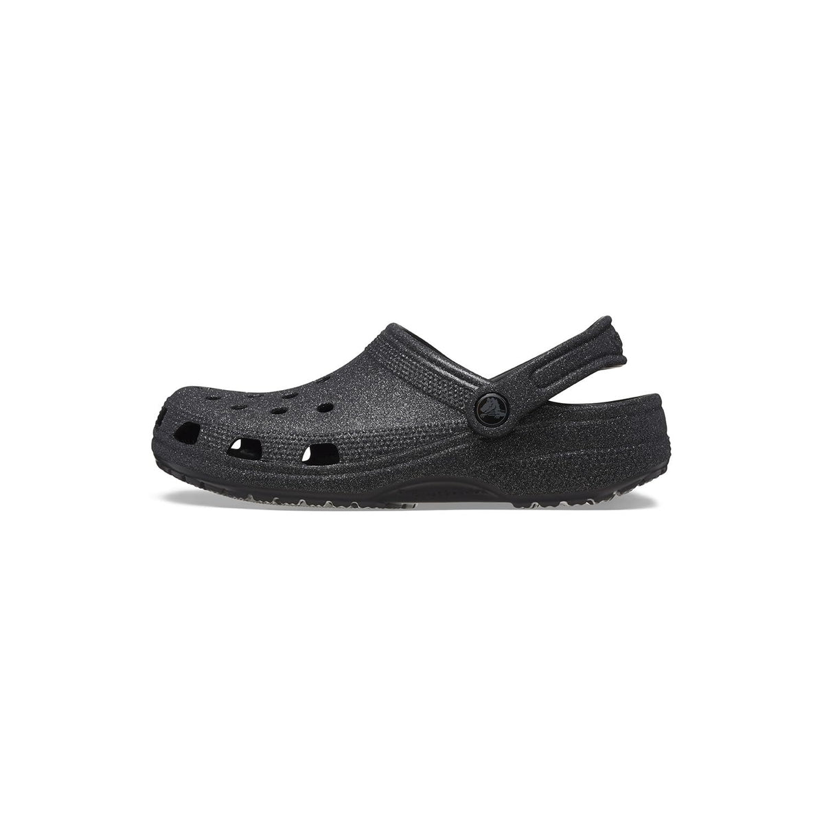Crocs Unisex Adult Classic Sparkly Clog, Metallic and Glitter Shoes, Black Glitter