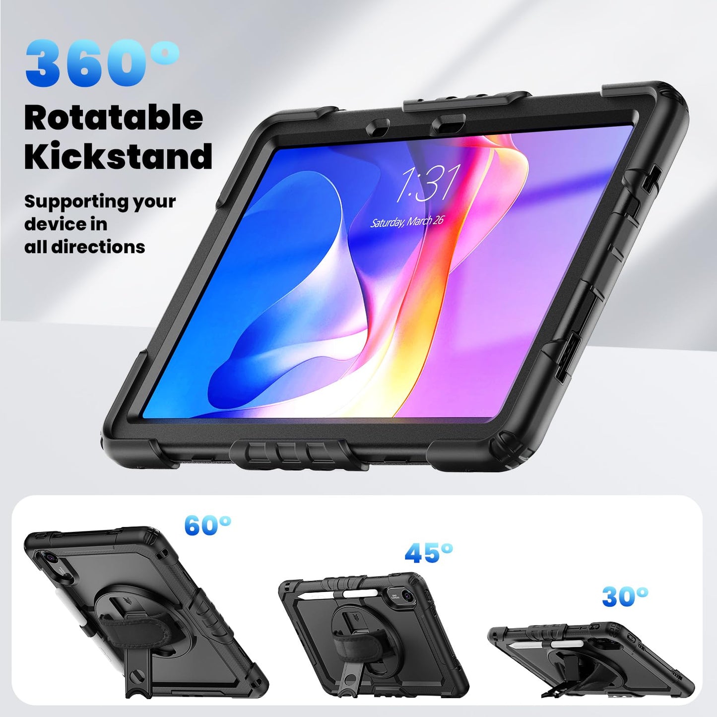 Gylint Funda para Tableta Xiaomi Redmi Pad 2 de 11 Pulgadas (Negro)