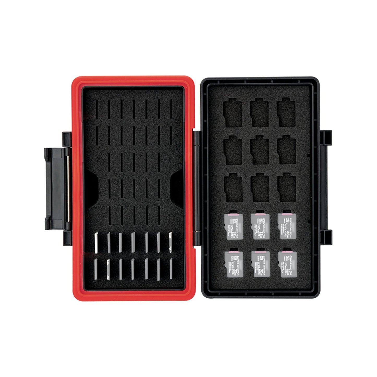 Kiorafoto 58 Slots TF Micro SD MSD Memory Card Case Holder Water-Resistant Anti-lost Anti-shock Storage Organizer with Labels & Notepaper, Switch Steam Deck Drone Trail Camera Memory Cards Accessories