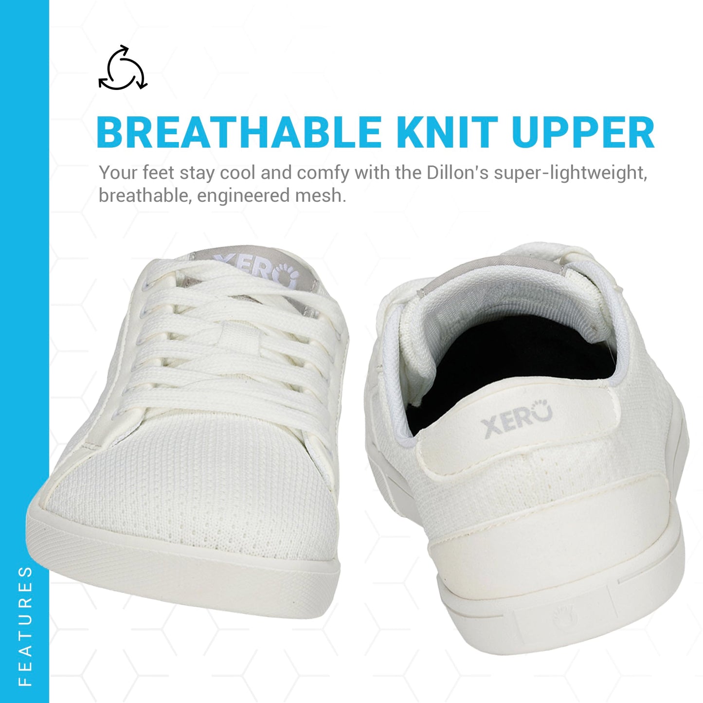 Xero Shoes Women's Dillon Lace-Up Barefoot Classic Sneaker, White
