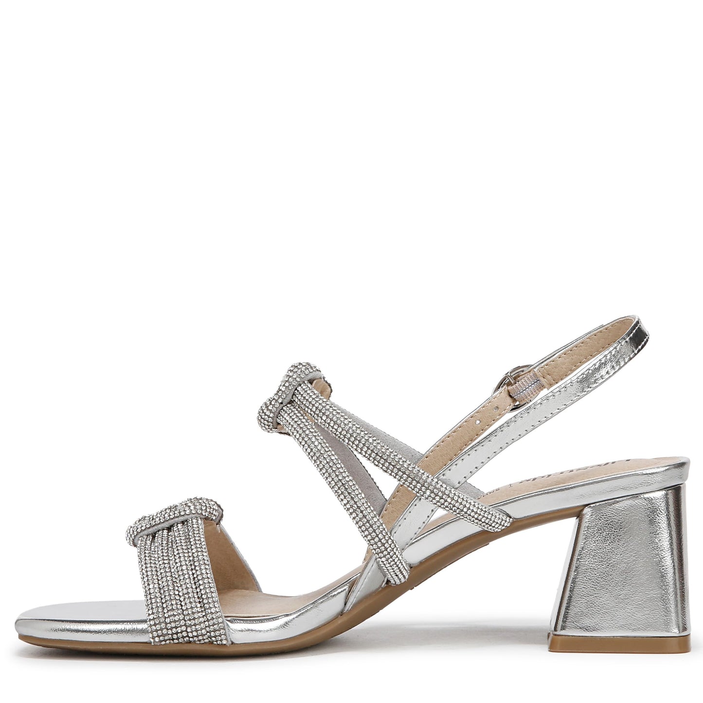 LifeStride Womens Celeste Heeled Sandal Silver Metallic