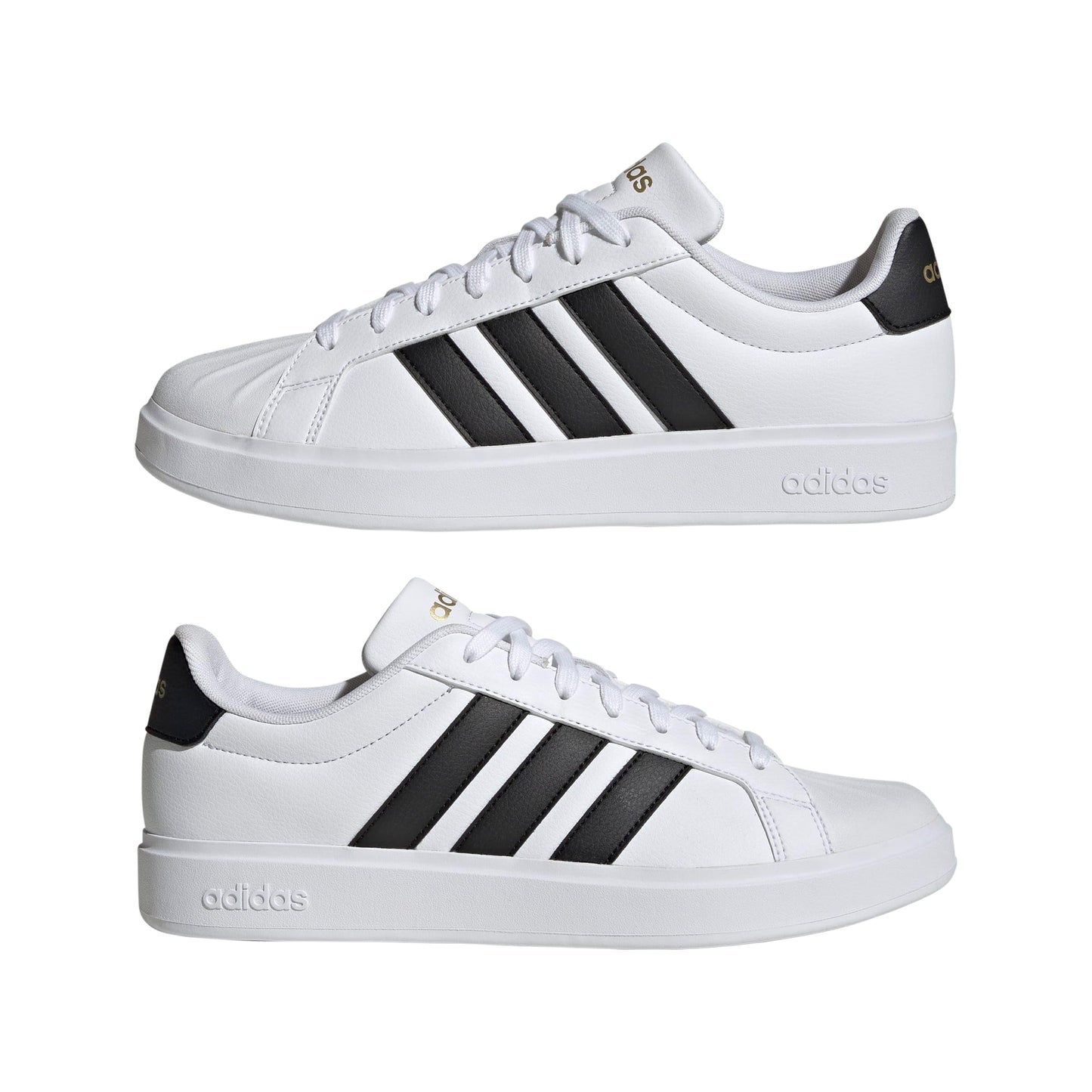adidas Men's Streetalk, White/Black/Gold Metallic
