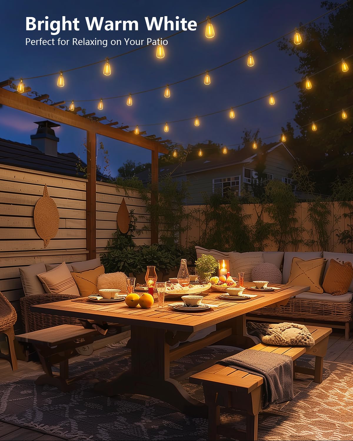 Brightown Guirnalda de Luces Solares 100FT (Exterior / 31+2 LED)