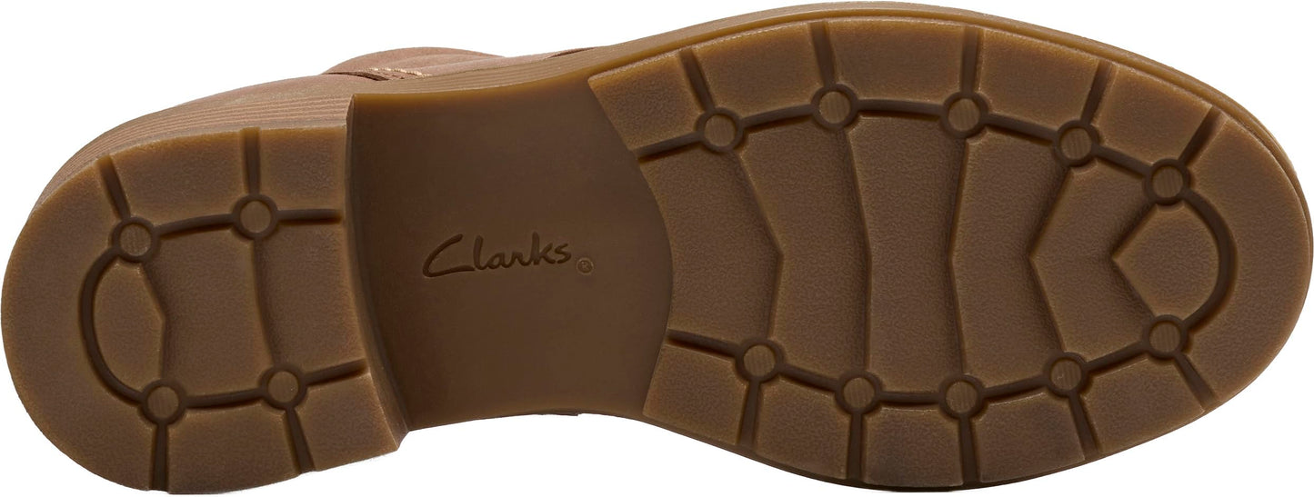 Clarks Womens Hearth Sofia Dark Sand Leather