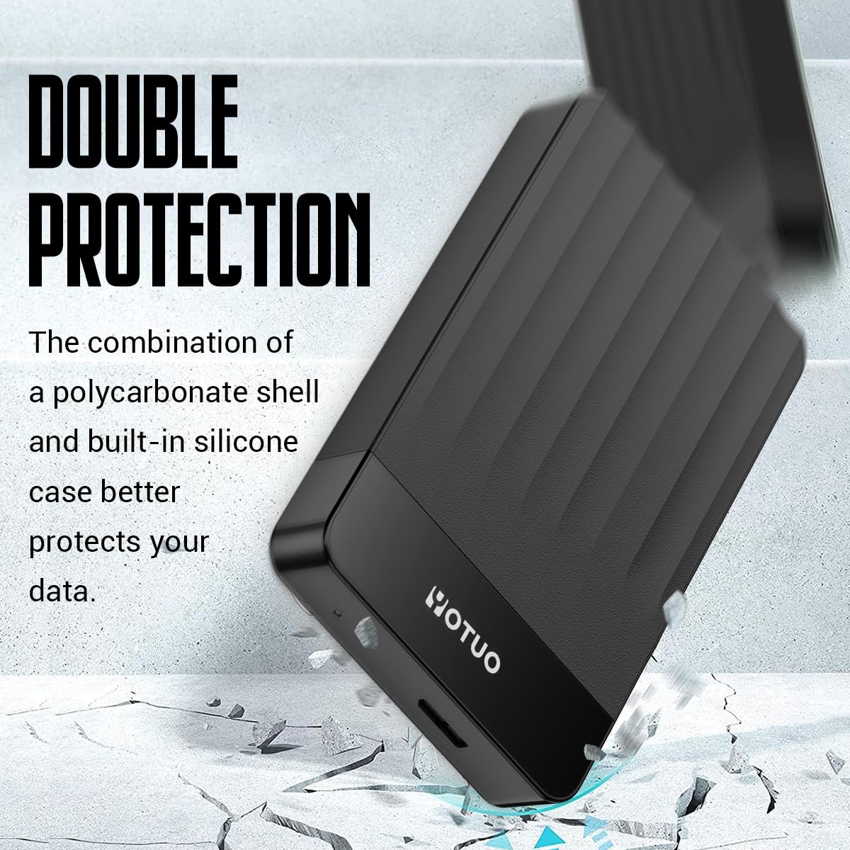 YOTUO Portable External Hard Drive Storage Expansion Mobile HDD USB 3.0 for PC, Mac, Desktop, Laptop, PS4, PS5, Xbox One X/S, Xbox 360, Xbox Series X/S, Office & Game (Black, 750GB)