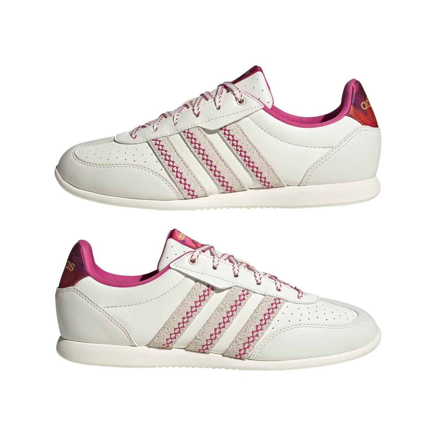 adidas Women's Barreda Low, Off White/Off White/Bahia Magenta