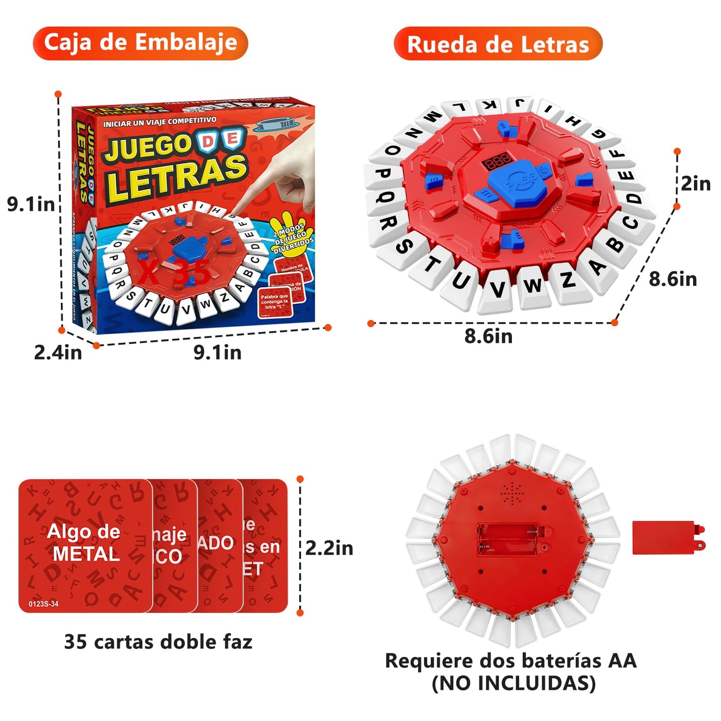 Resflycheng Juego de Mesa Interactivo (35 Tarjetas / 2 Modos)