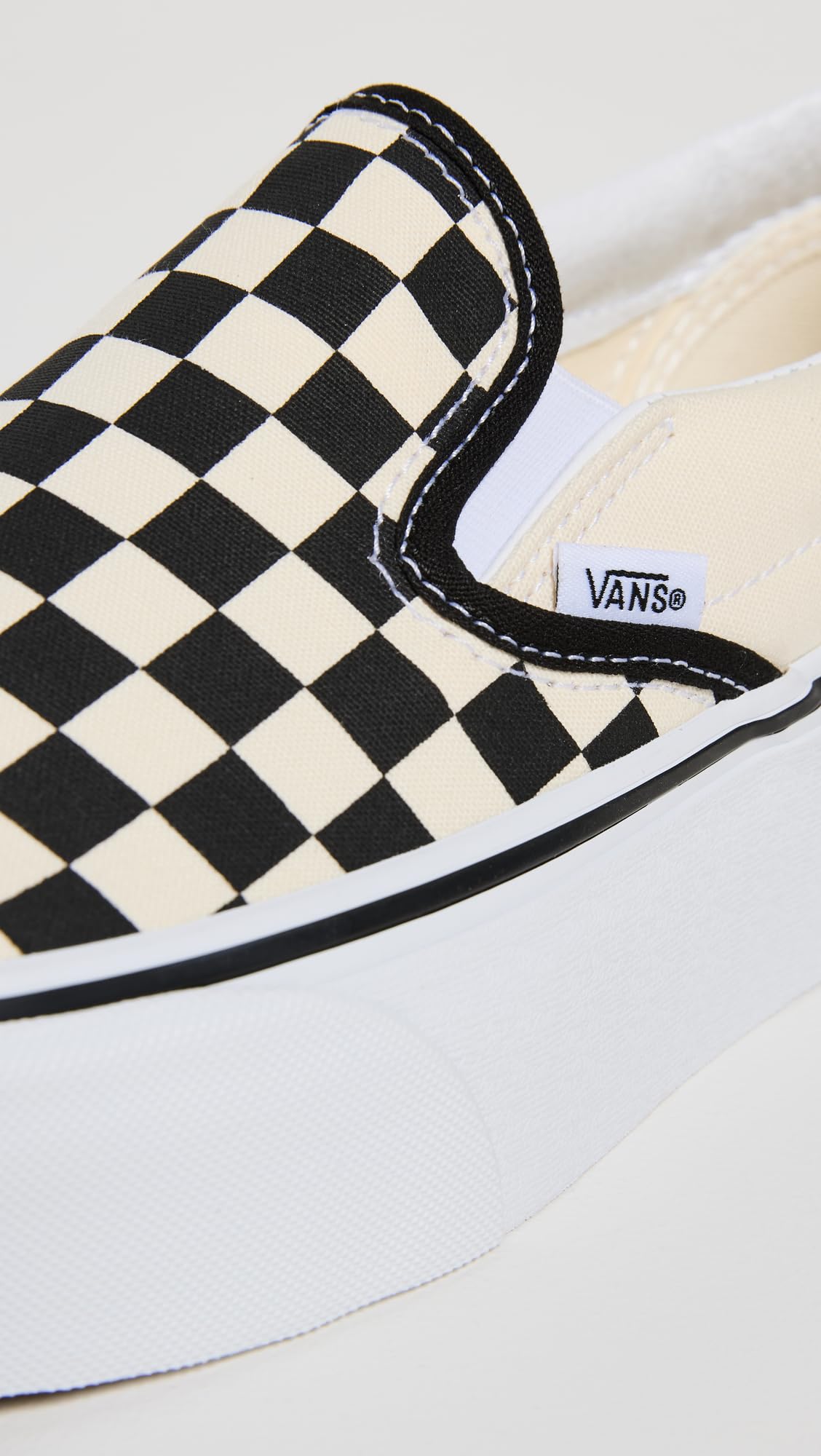 Vans Unisex UA Classic Slip-On Stackform Sneakers, CheckerboardBlack/White