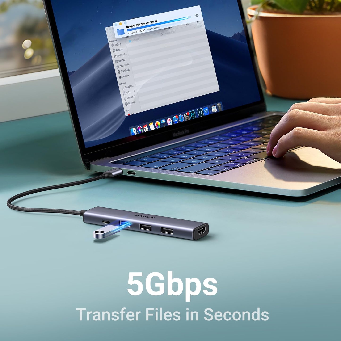 UGREEN Adaptador Multipuerto USB C Hub 5 en 1