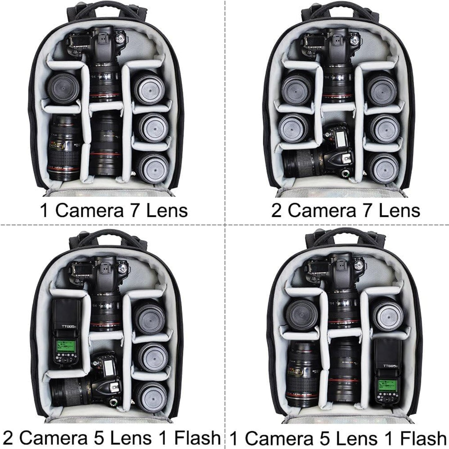 CADeN Camera Backpack Professional DSLR Bag with USB Charging Port Rain Cover, Photography Laptop Backpack for Women Men
