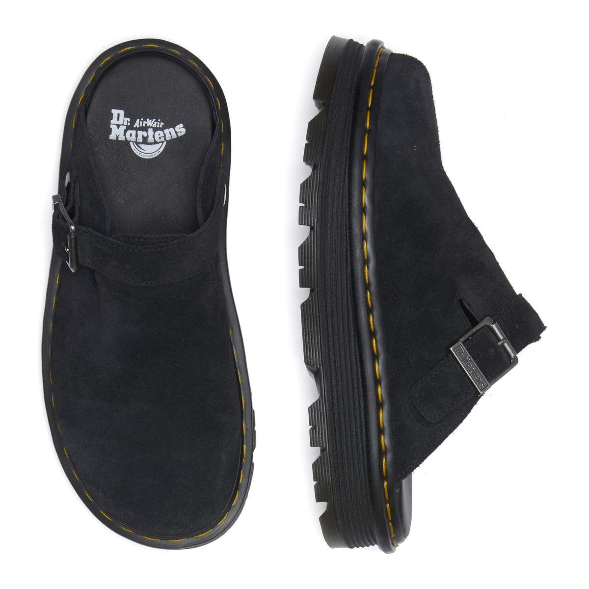 Dr. Martens Unisex Zebzag Mule, Black Eh Suede