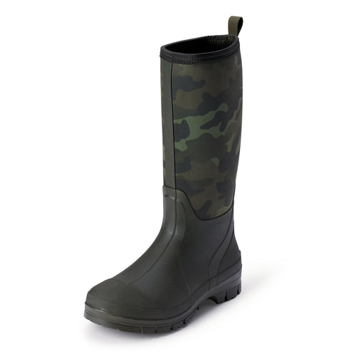 Amazon Essentials Men's Waterproof Neoprene Rubber Rain Boot, Camo/Olive