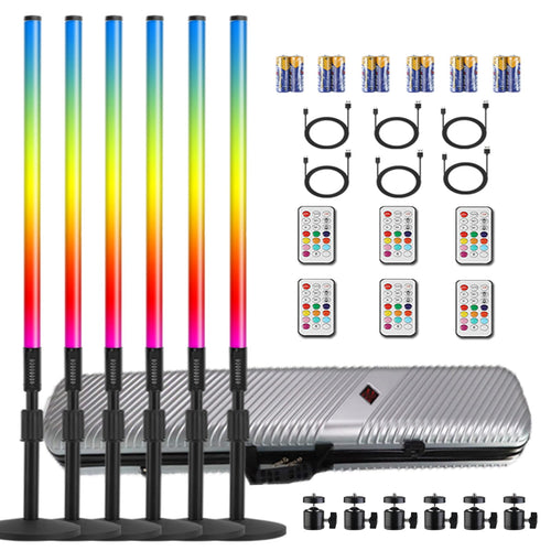 ZDMDRGB Tubos de Luz RGB Portátiles (Paquete de 6)