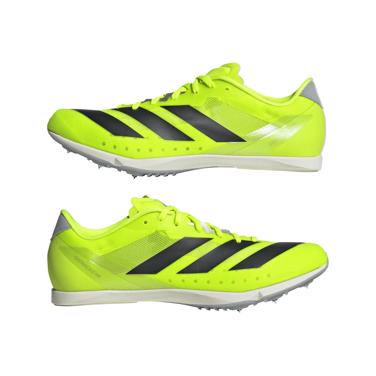 adidas Unisex-Adult Adizero Distancestar Track and Field, Lucid Lemon/Black/Halo Silver
