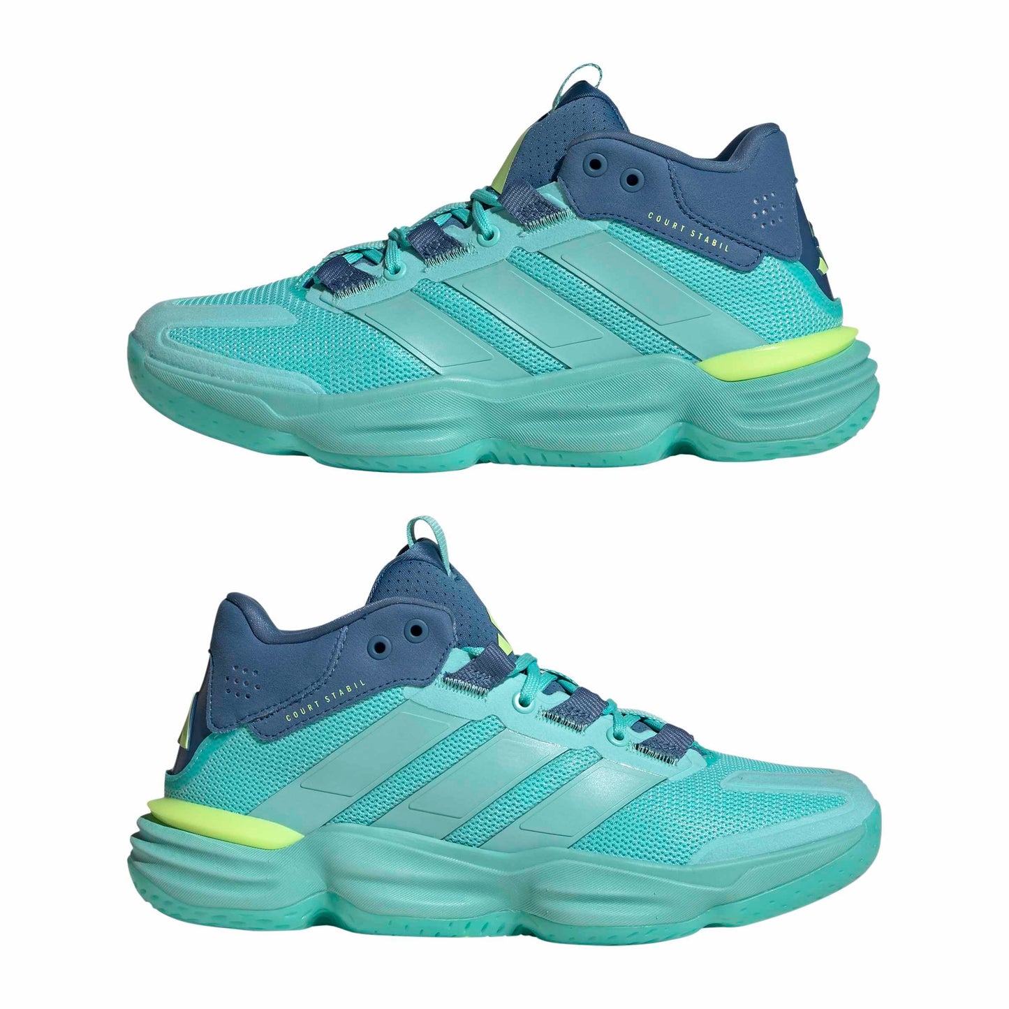 adidas Women's Court Stabil Volleyball, Flash Aqua/Flash Aqua