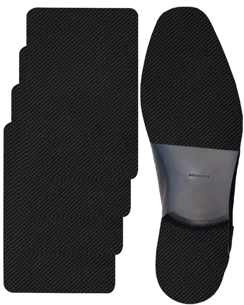 CZBYXA12 Black Shoe Sole Protector, Anti Slip Shoe Grips on Bottom of Shoes - Self-Adhesive Sole Guard & Bottom Protector - Non-Slip Shoe Pads for High Heels, Leather Shoes (6"x4", Black-2 Pairs)
