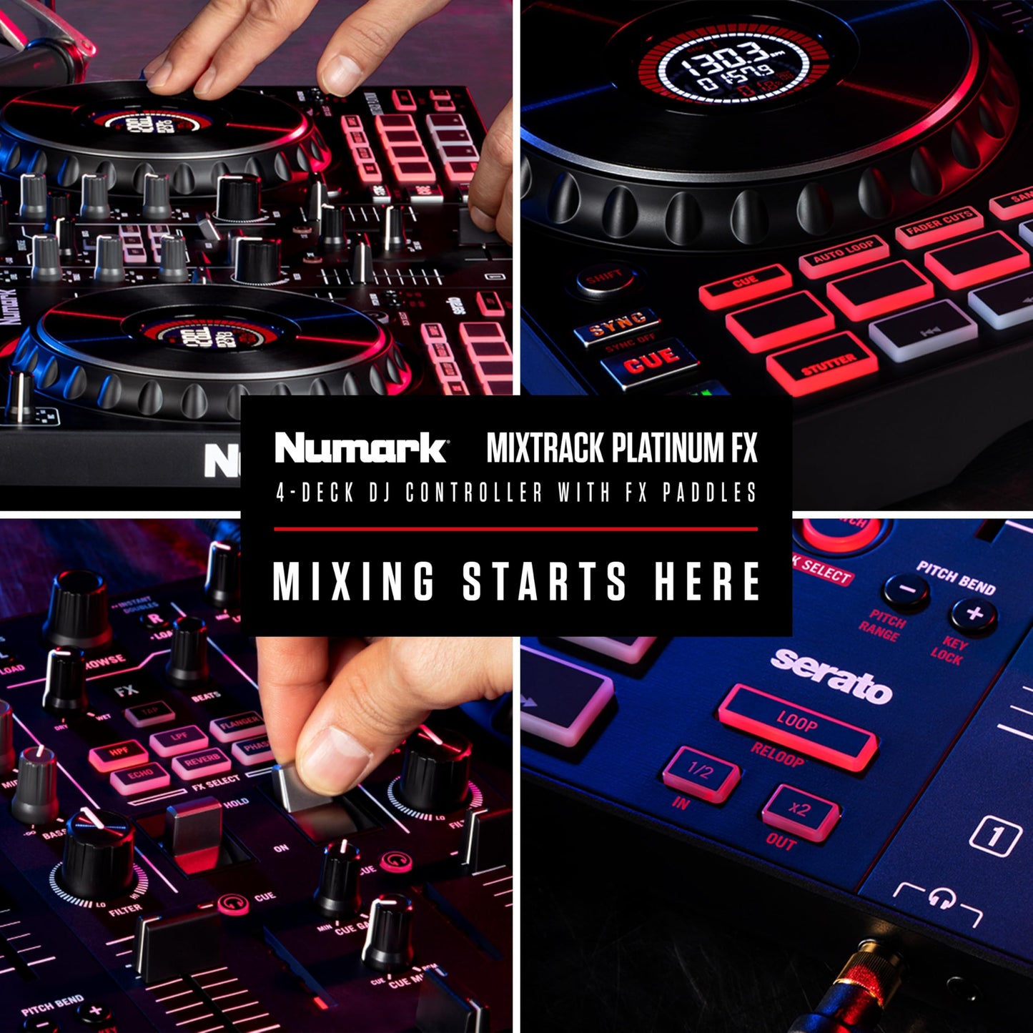 Numark Controlador Mixtrack Platinum FX Serato DJ