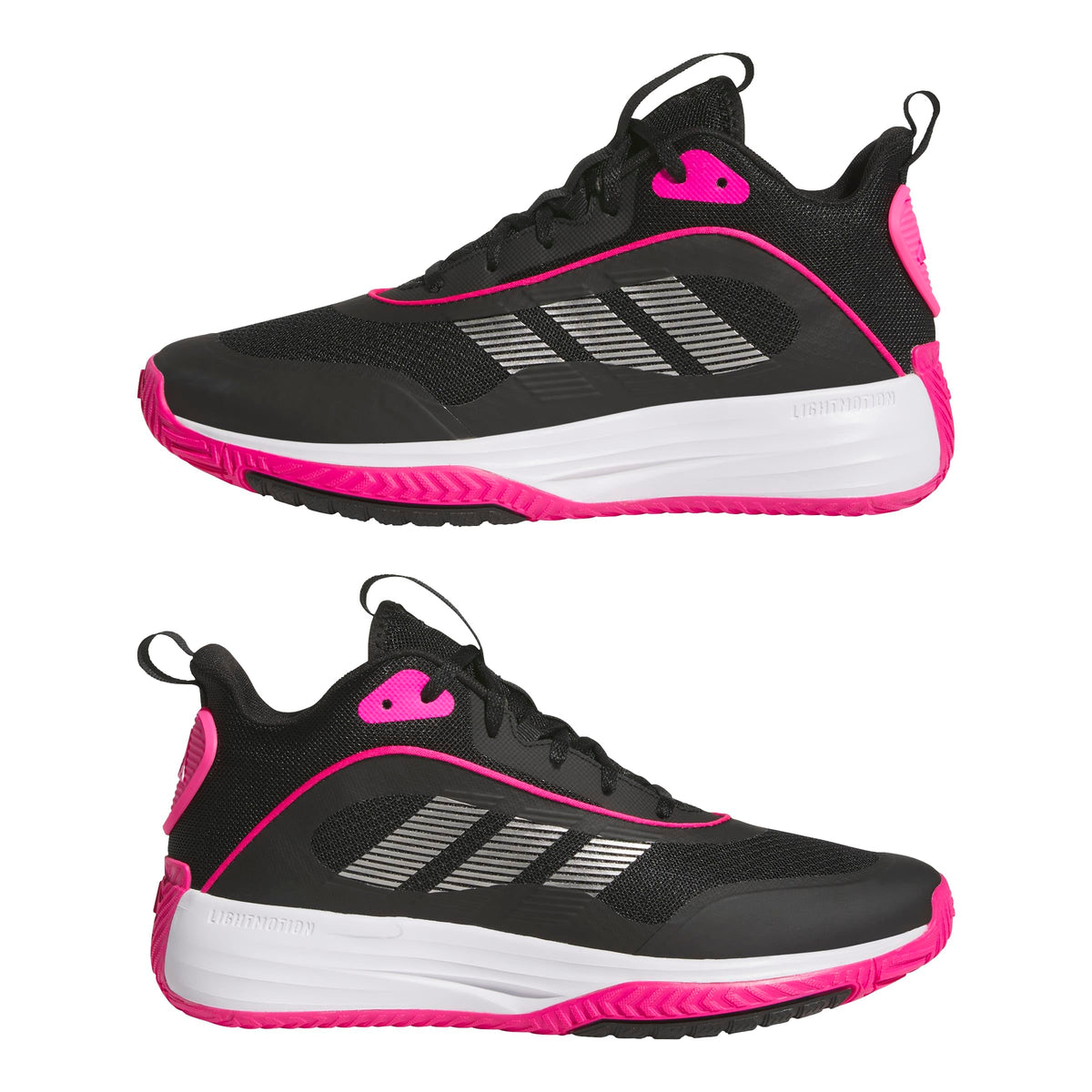 Adidas Men's Own The Game 3.0 Basketball, Black/Iron Metallic/Shock Pink