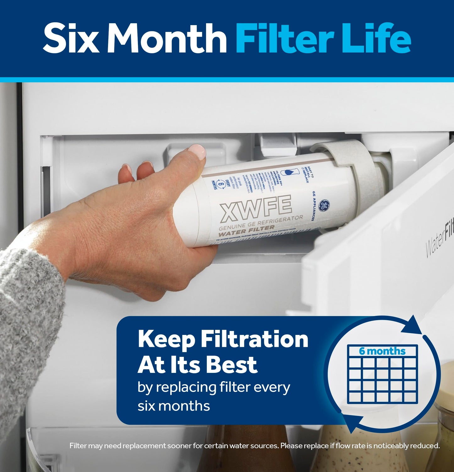 GE XWFE Filtro de Agua para Refrigerador (Paquete de 1)