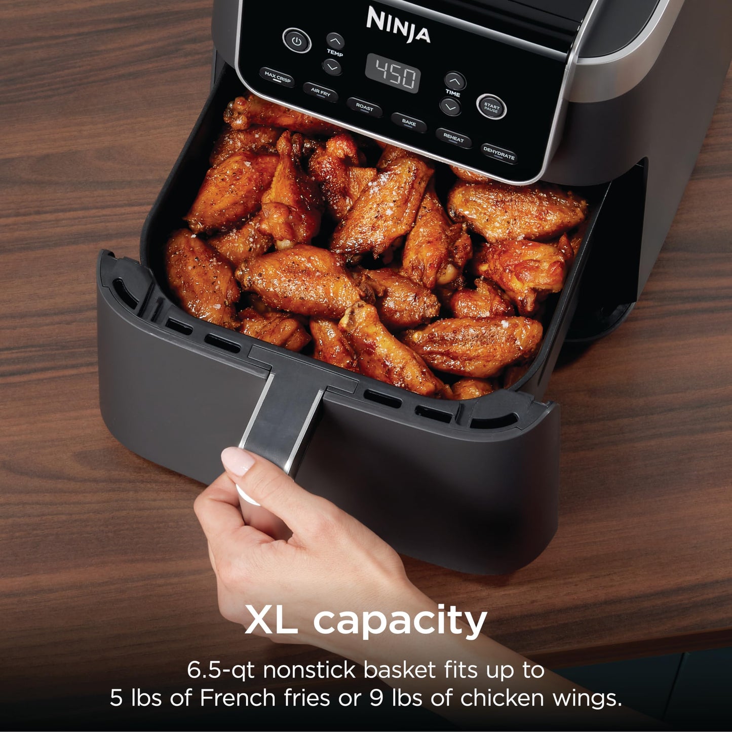 Ninja Freidora de Aire XL con MaxCrisp de 6.5 QT (AF181 / Grey)