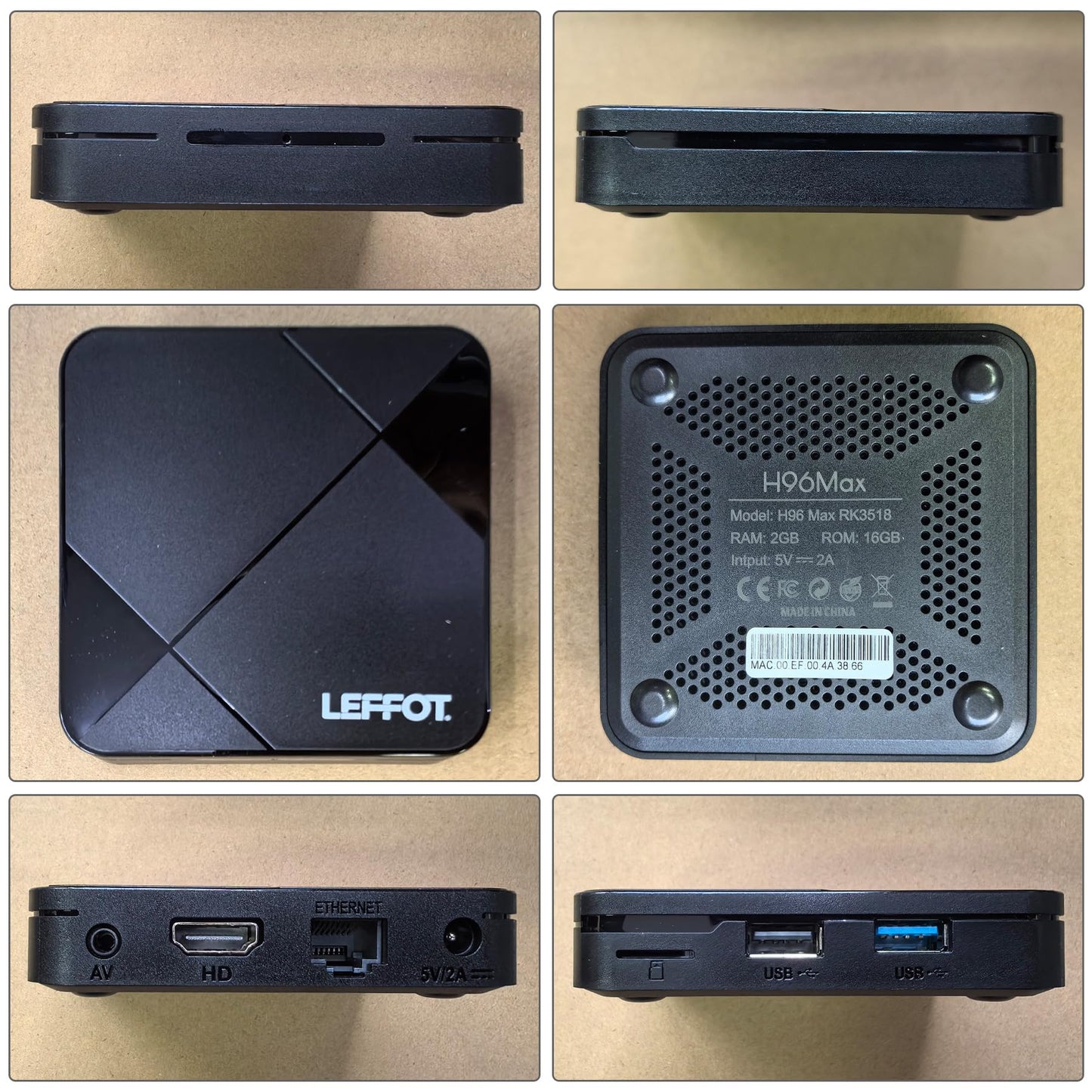 LEFFOT Dispositivo de Streaming TV Box Android 14.0 (16GB ROM / 2GB RAM)
