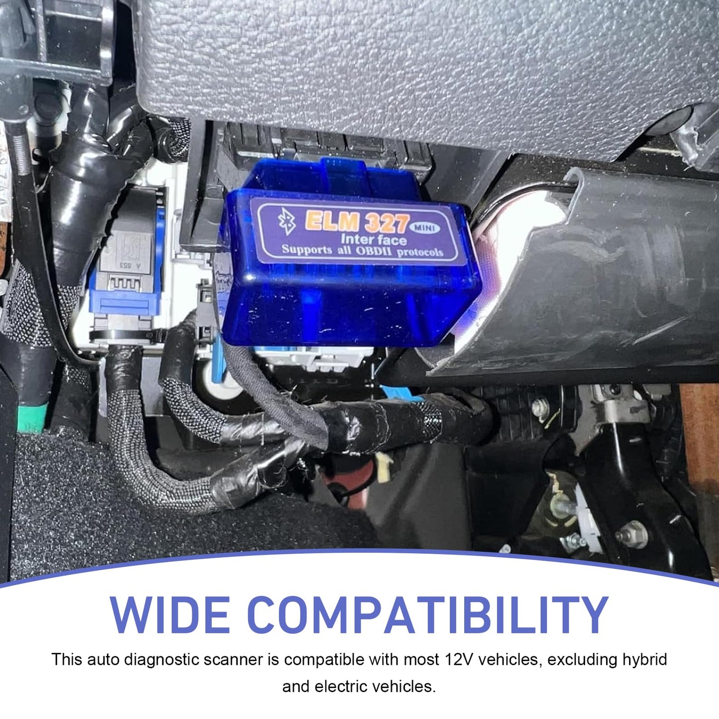 yorpyep Escáner OBD2 y Herramienta de Diagnóstico Bluetooth (Azul)