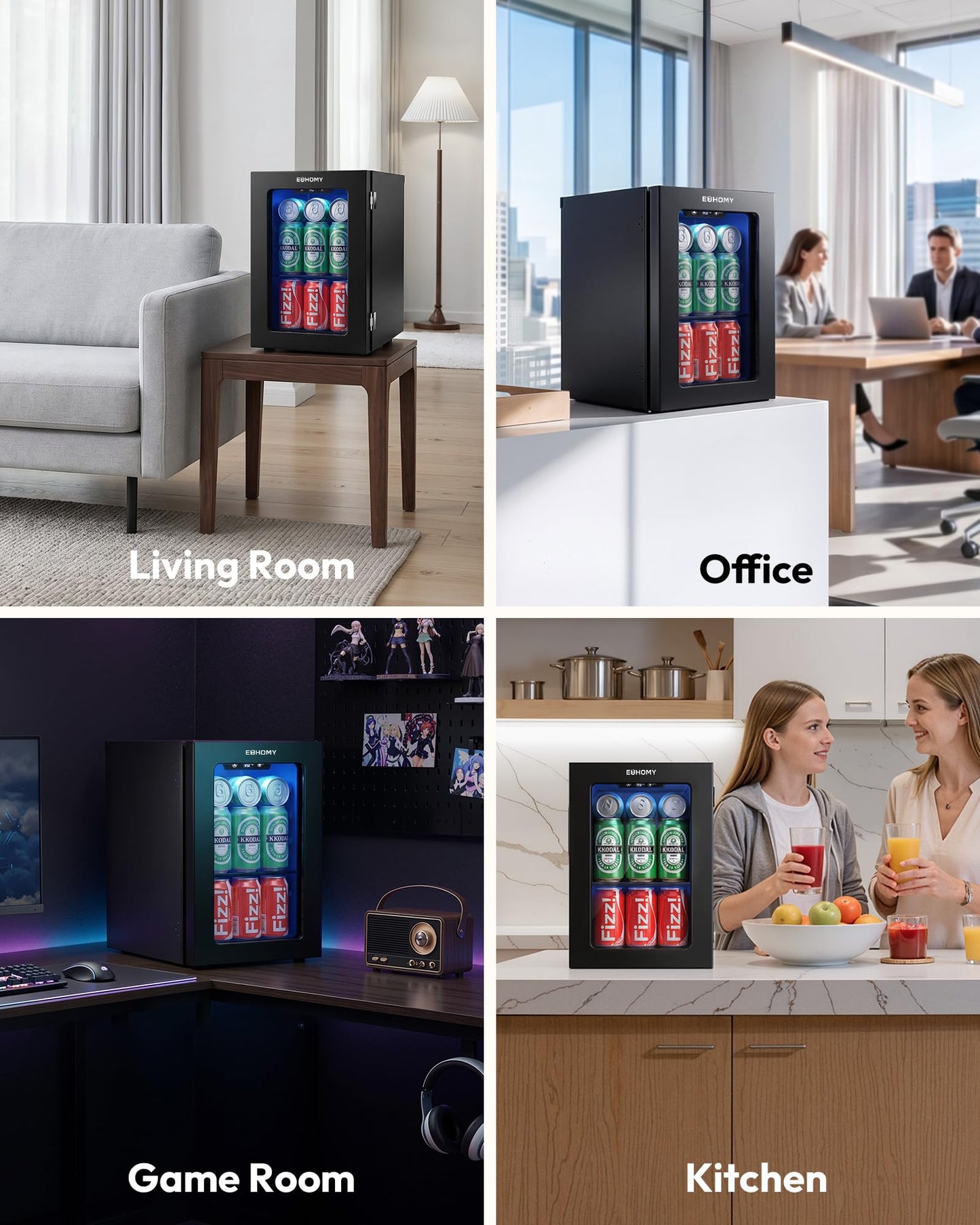 EUHOMY Mini Refrigerador para Bebidas (18L)